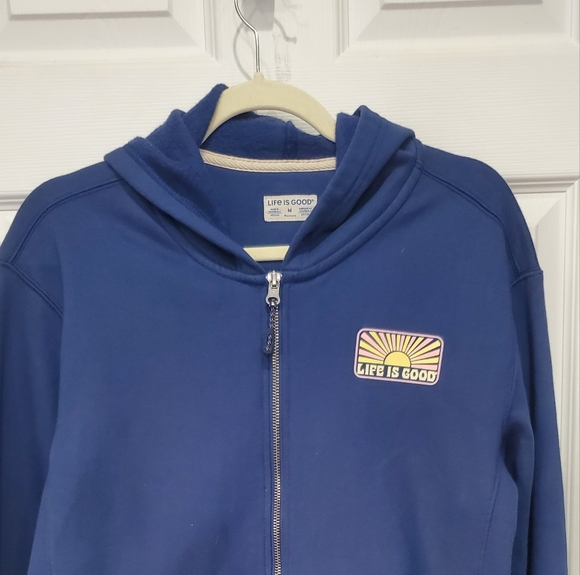 Life is Good Women's Simply True Fleece Zip Hoodie - Retro Sunburst Size Medium - Picture 16 of 16